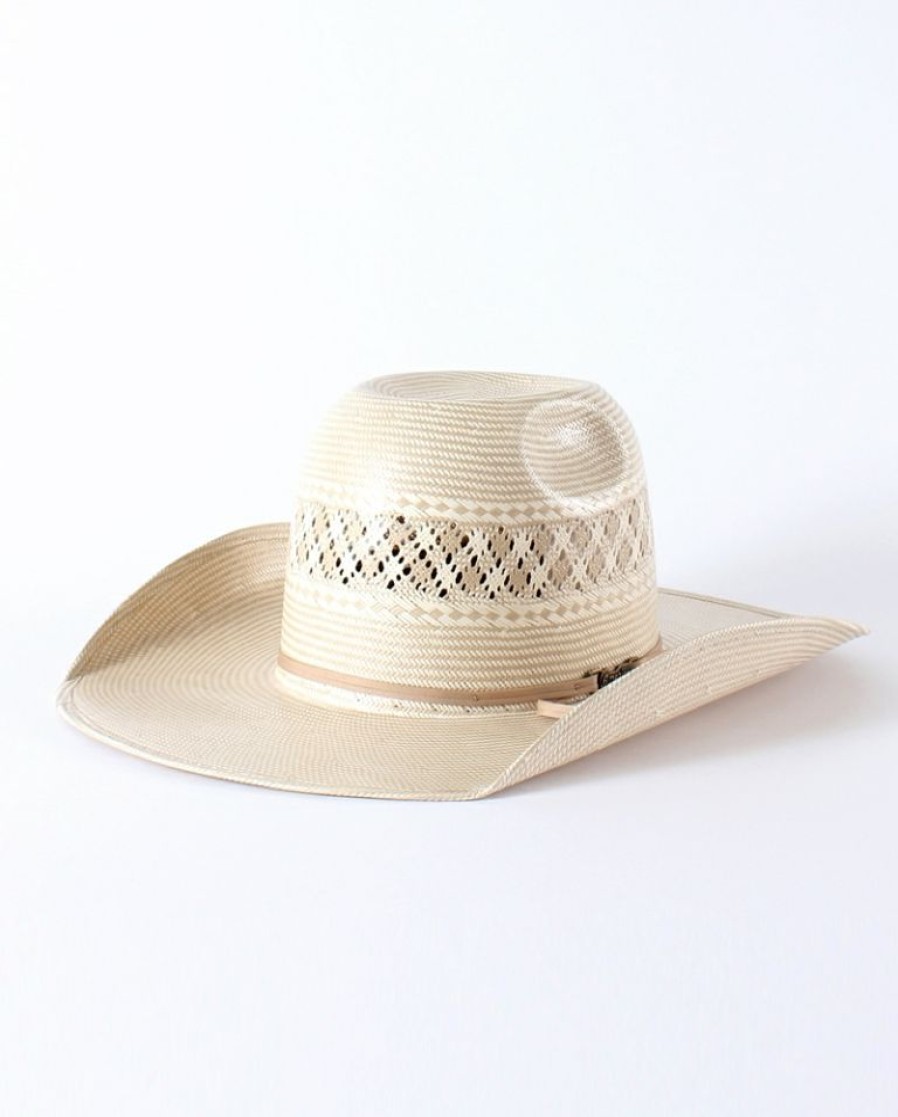 Mens Hats * | Promotions American Hat Company Two Tone Shantung Straw Hat