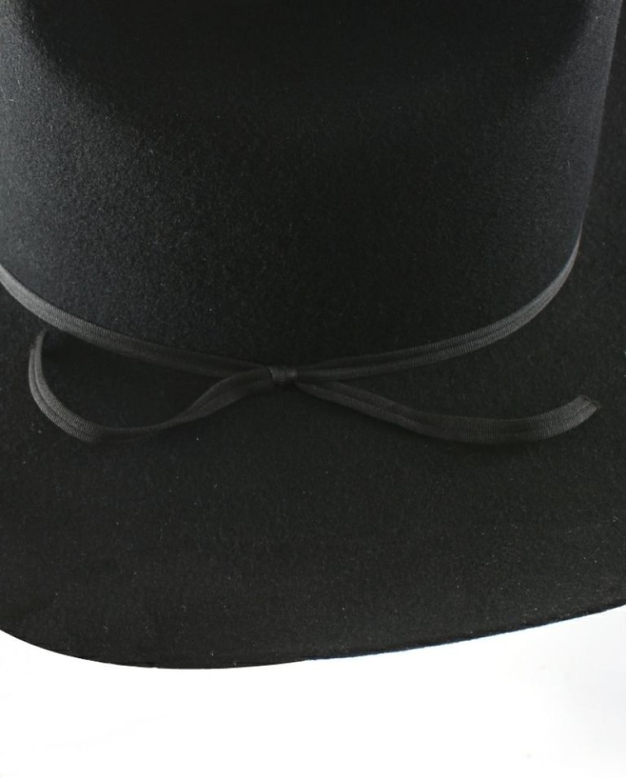 Kids Hats * | Promotions Felt Hat Black 4 Brim Youth