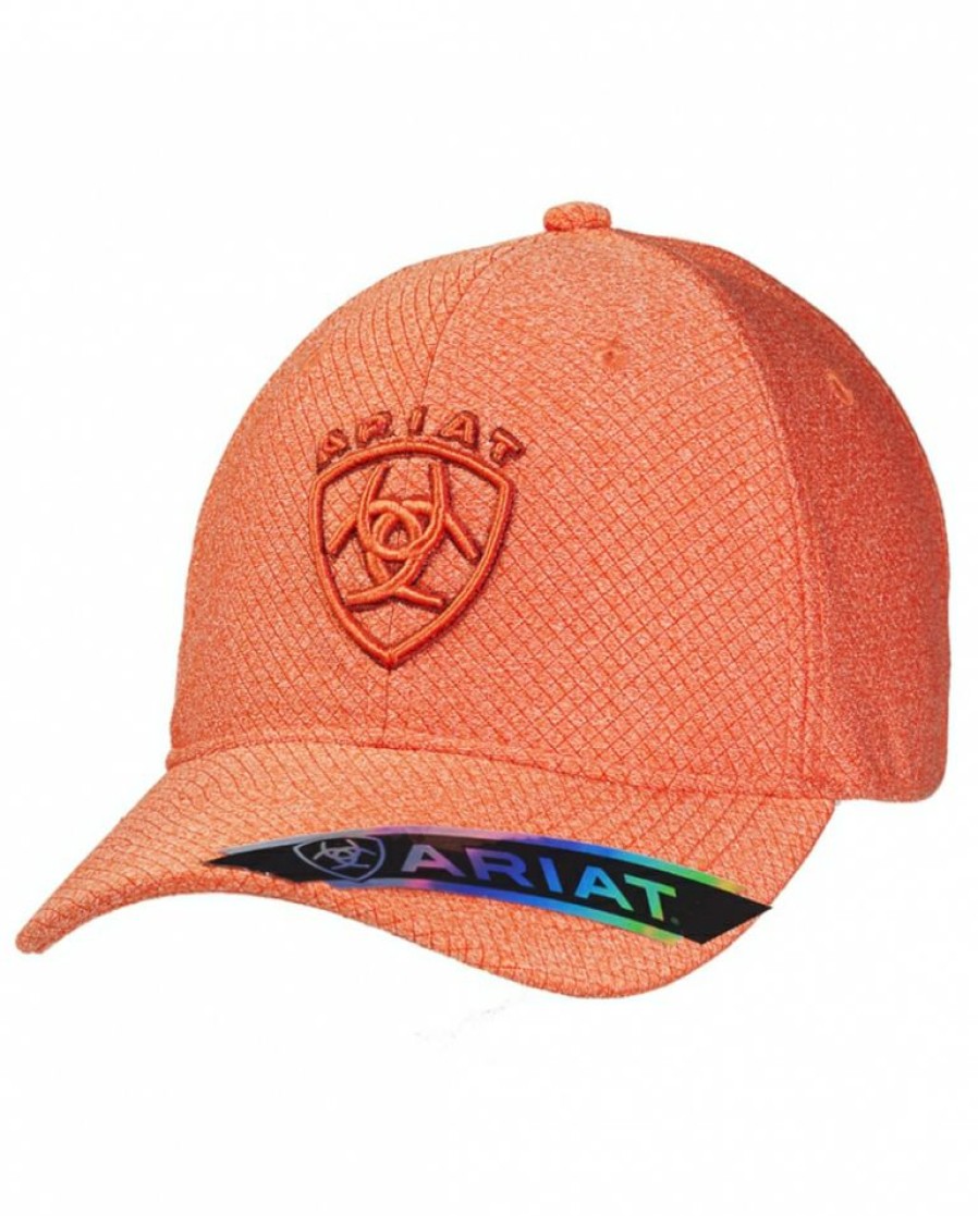 Ladies Hats * | Discount Ariat Ladies' Logo Orange Cap