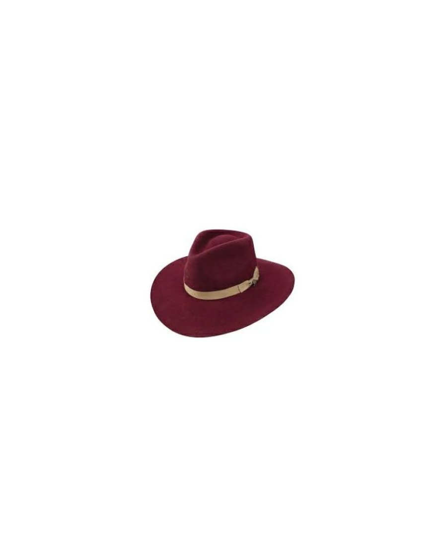 Ladies Hats * | Excellent Quality Charlie 1 Horse Ladies' Highway Burgundy Hat