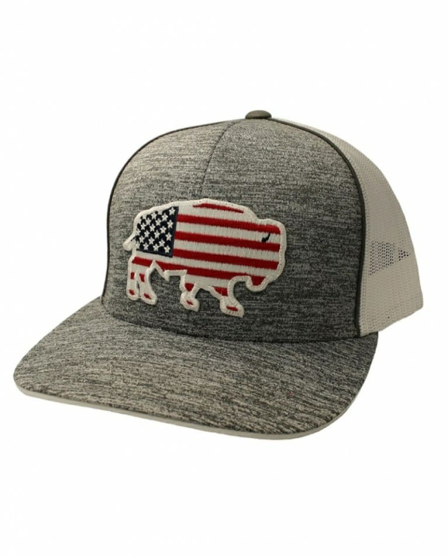 Mens Hats * | Free Delivery Red Dirt Hat Co. Usa Buffalo Cap