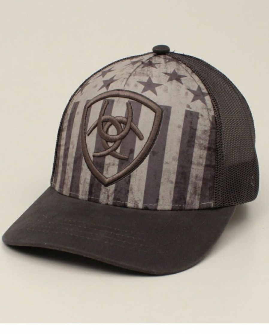 Mens Hats * | Top Sellers Ariat Men'S Flag Emblem Cap