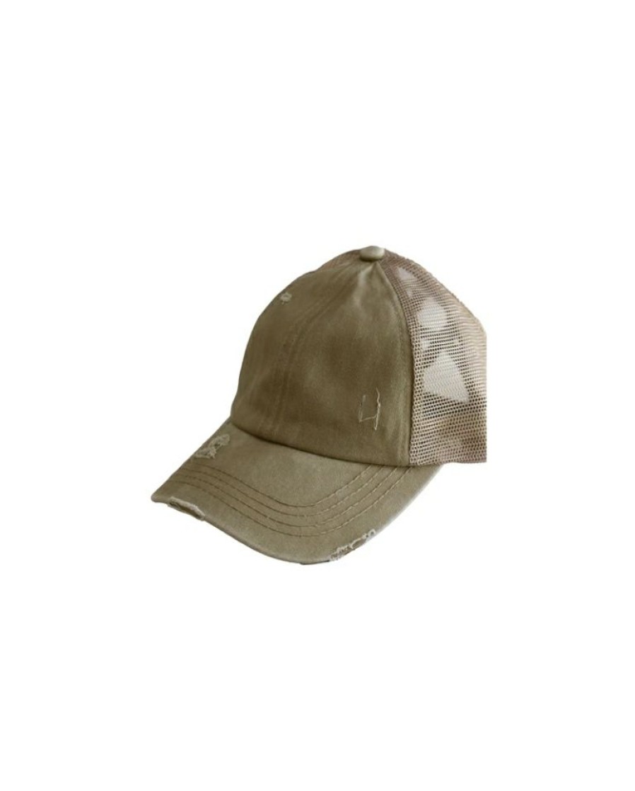 Ladies Hats * | Outlet Sale Ladies' Criss Cross Pony Cap