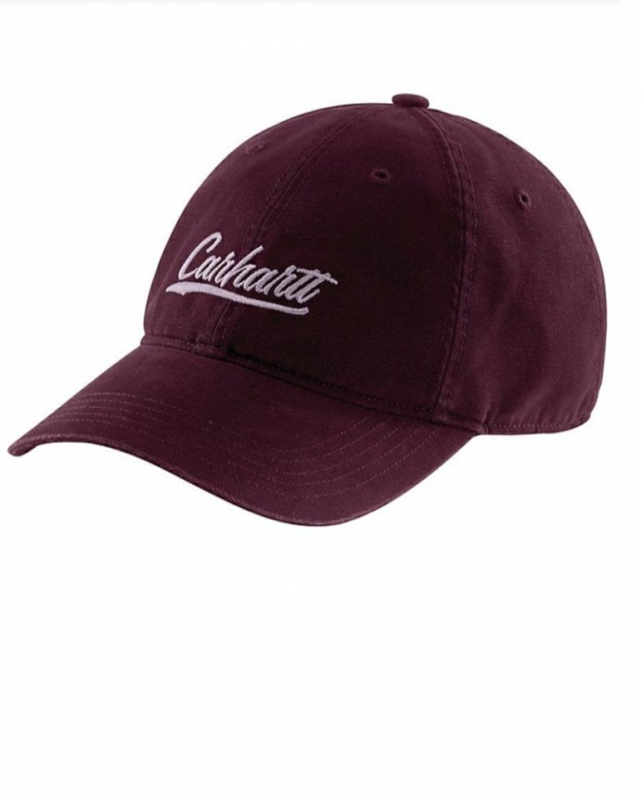 Ladies Hats * | Free Delivery Carhartt Ladies' Canvas Script Cap