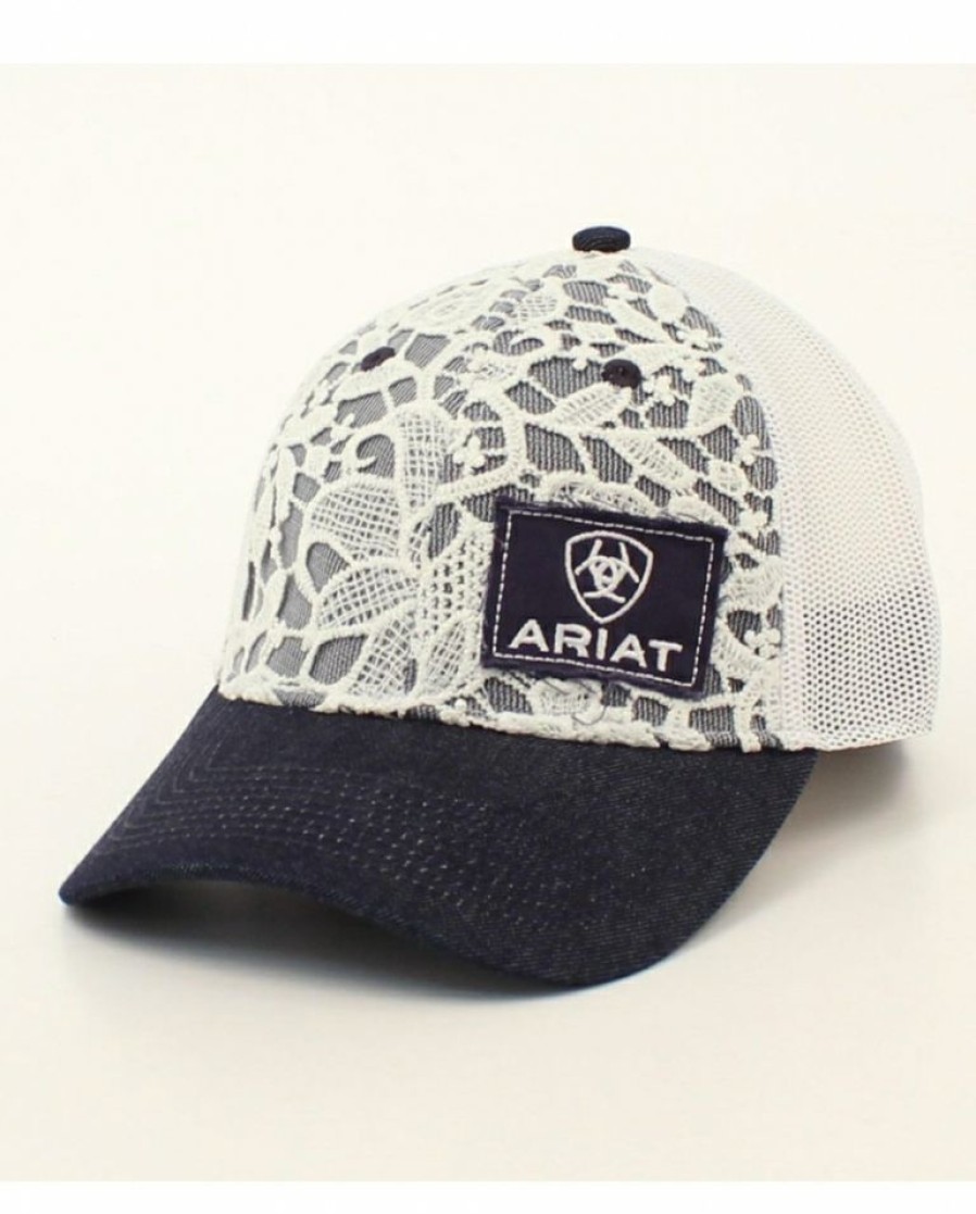 Ladies Hats * | Promotions Ariat Ladies' Logo Lace Cap