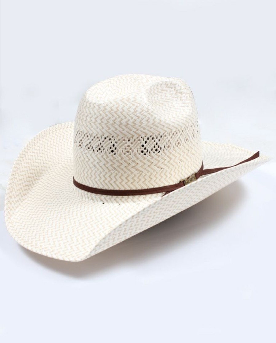 Mens Hats * | Premium American Hat Company Two Tone Straw Hat