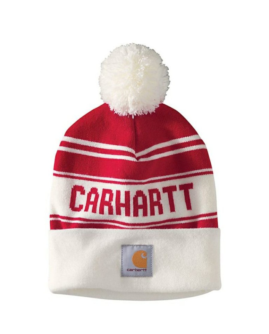 Mens Hats * | Online Store Carhartt Men'S Knit Pom Pom Beanie