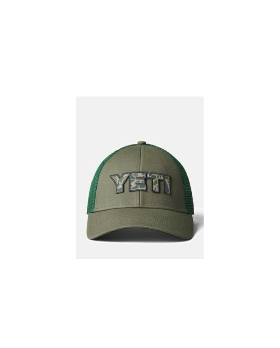 Mens Hats * | Best Price Yeti Logo Trucker Camo Cap