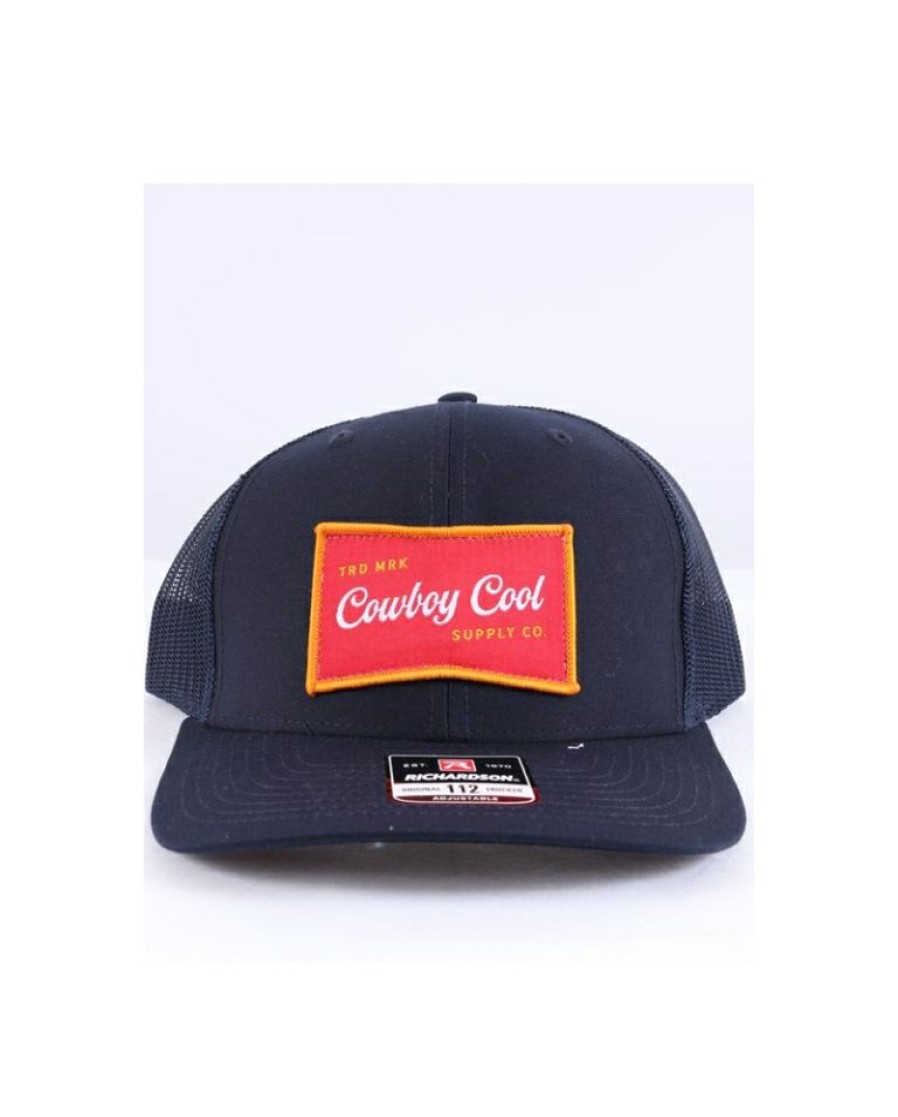 Mens Hats * | Special Offers Cowboy Cool Men'S Navy Blue Beer Cap