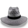 Mens Hats * | Discount Online Twister Raffia Hat Black And White