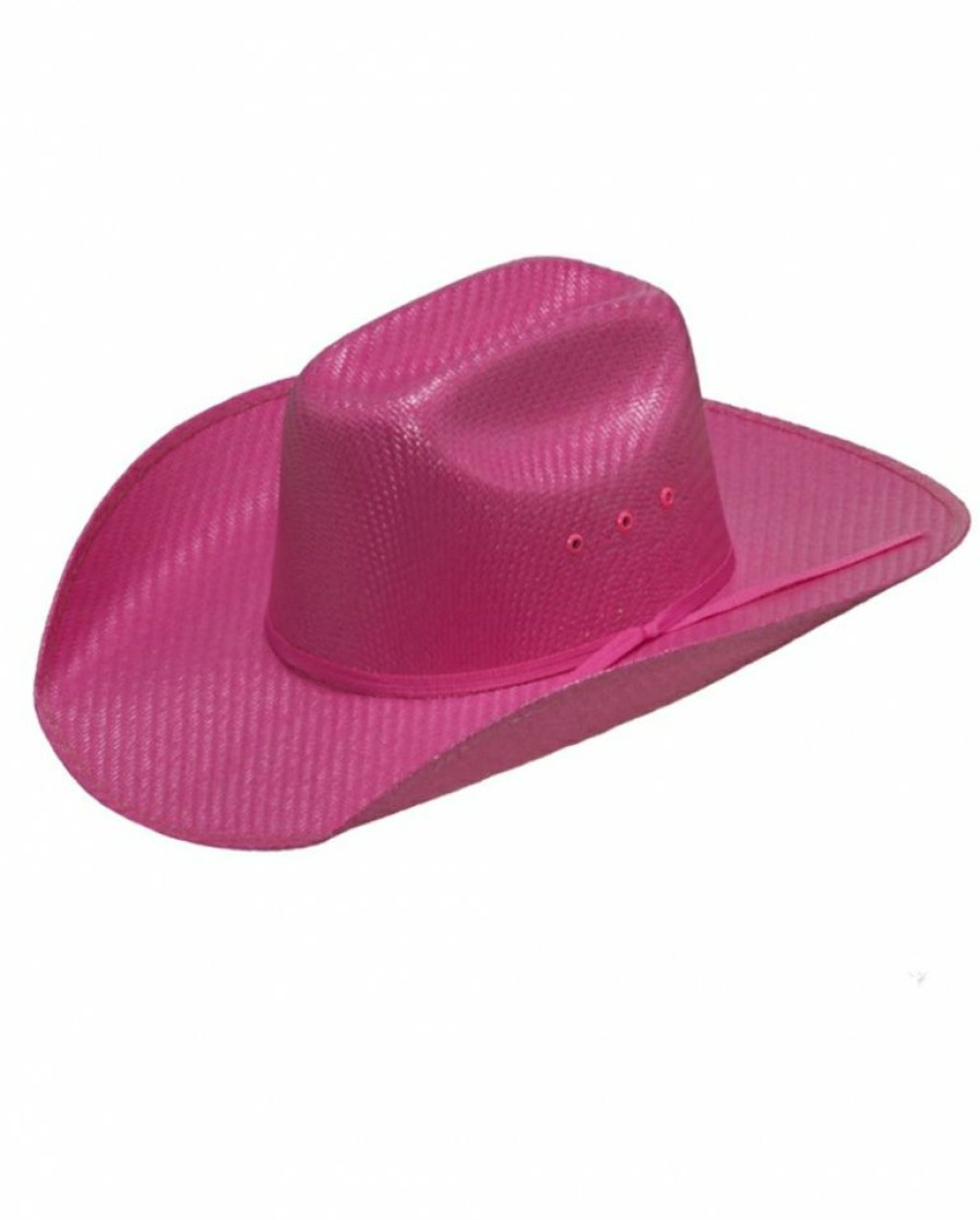 Kids Hats * | Closeout Sale M&F Western Products Girls' Pink Straw Hat