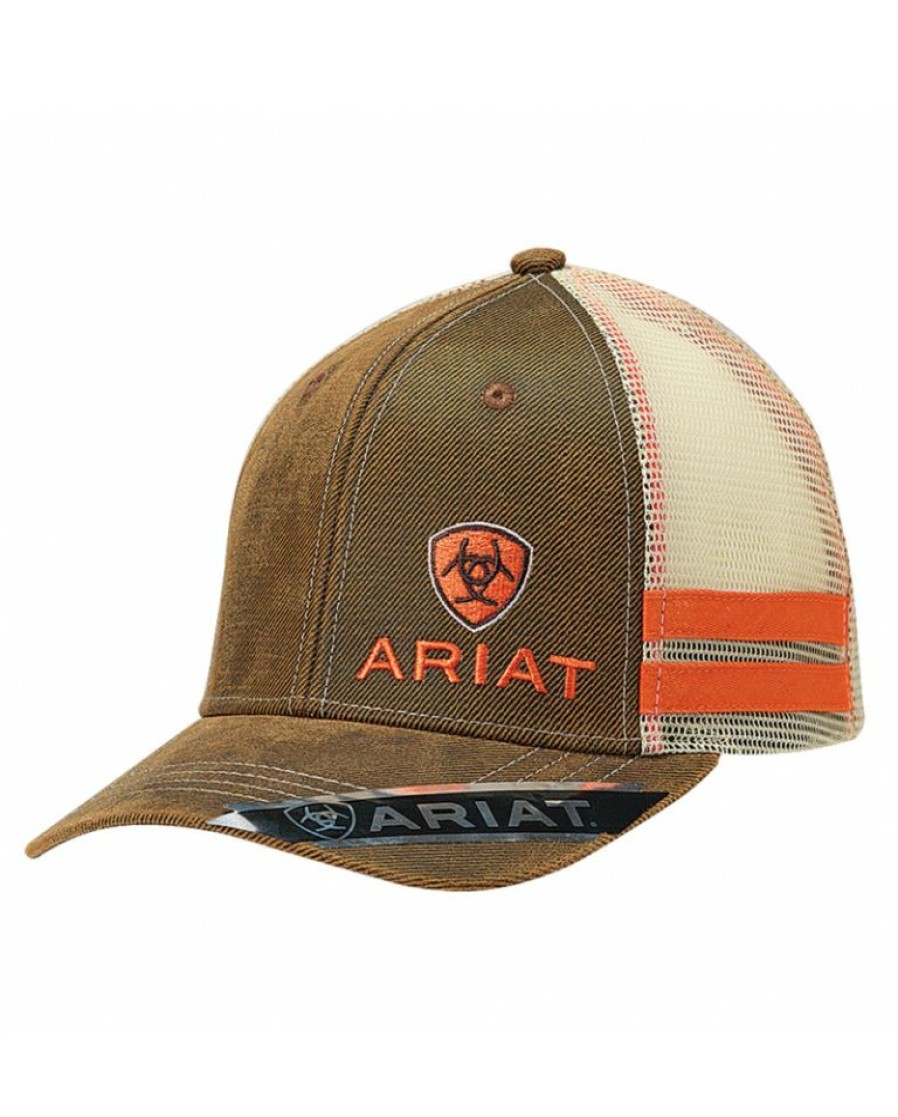 Ladies Hats * | Online Store Ariat Men'S Logo Cap