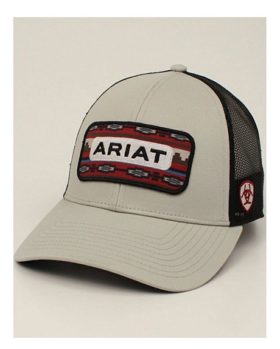 Mens Hats * | Discount Store Ariat Men'S Logo Patch Cap