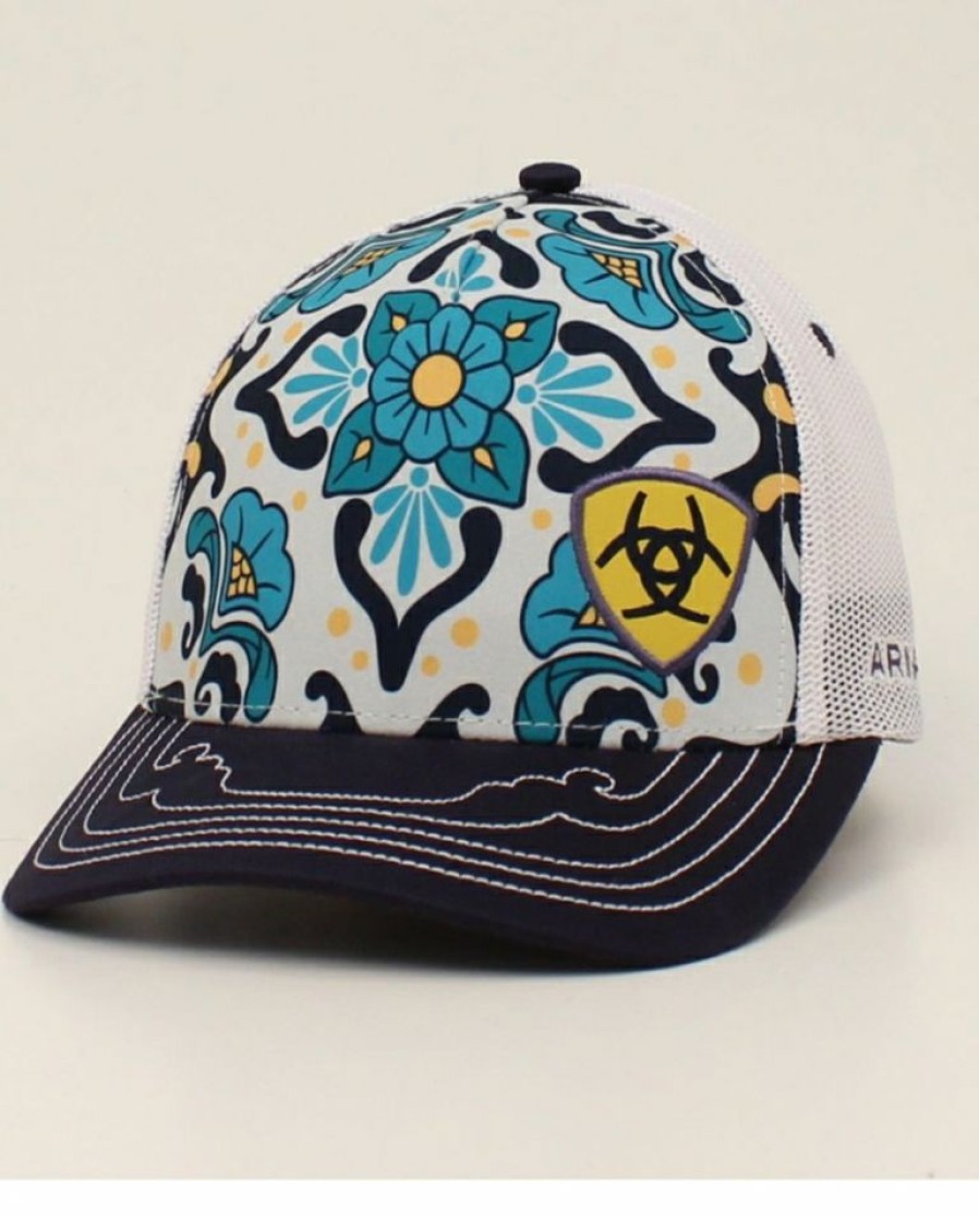 Ladies Hats * | Promotions Ariat Ladies' Floral Cap