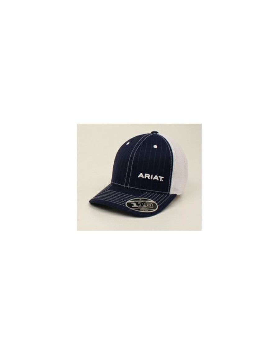 Mens Hats * | Hot Selling Ariat Logo Adjustable Mesh Cap