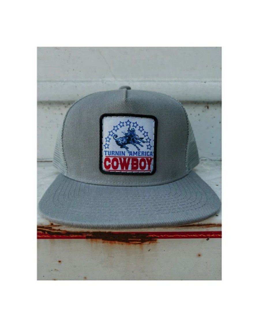 Kids Hats * | Sells Cheap The Whole Herd Boys' Youth Turnin' America Cowboy Cap