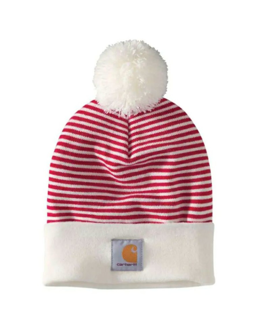 Ladies Hats * | Hot Selling Carhartt Ladies' Pom Pom Cuffed Beannie