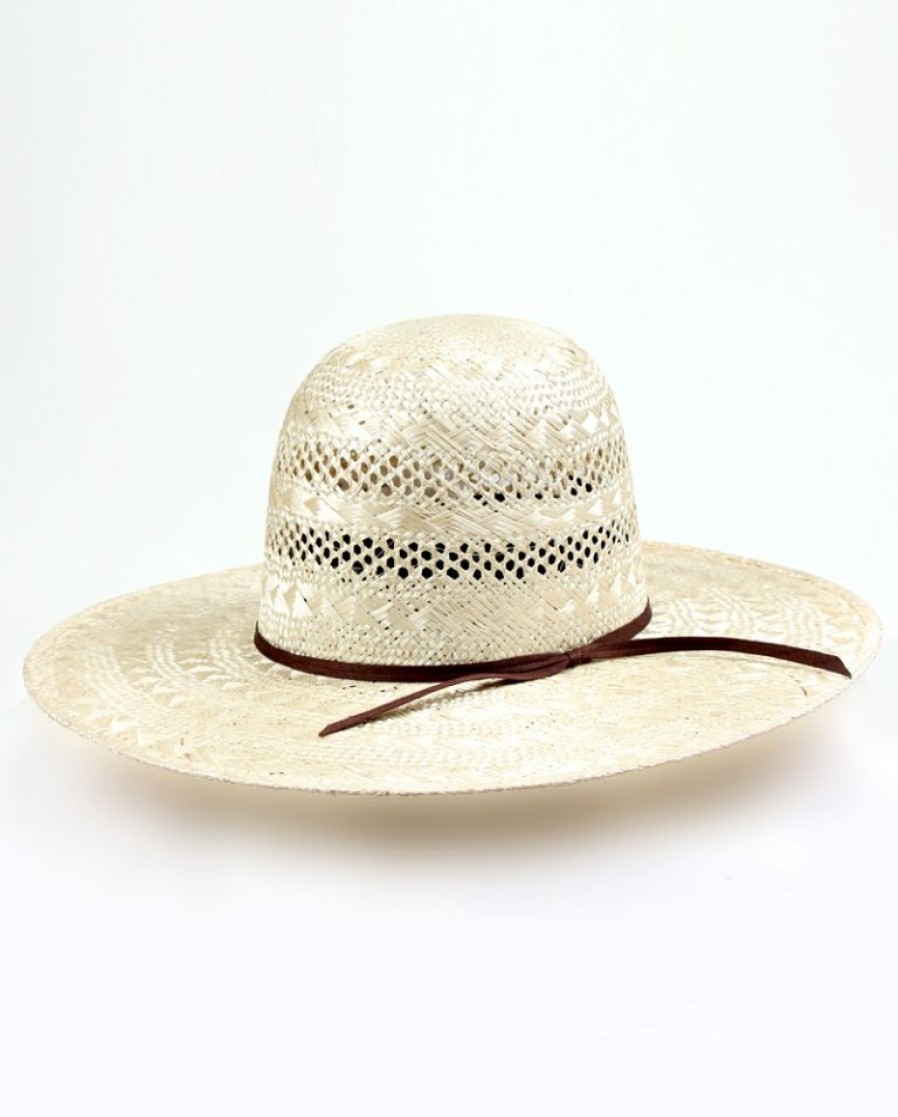 Mens Hats * | Premium Rodeo King Open Crown Rami Straw Hat