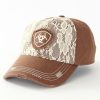 Ladies Hats * | Promotions Ariat Ladies' Brown Lace Velcro Hat