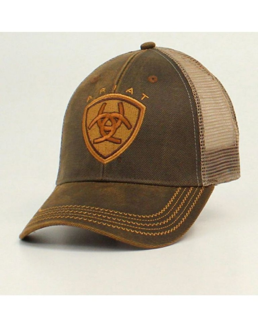 Mens Hats * | Excellent Quality Ariat Men'S Adjustable Mesh Logo Cap