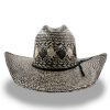 Mens Hats * | Best Price Rodeo King Black/Ivory Jute Straw Hat