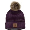 Ladies Hats * | Best Price Carhartt Ladies' Fleece Lined Pom Beanie