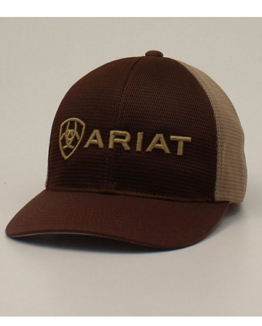 Mens Hats * | Discounts Ariat Men'S Logo Mesh Back Cap