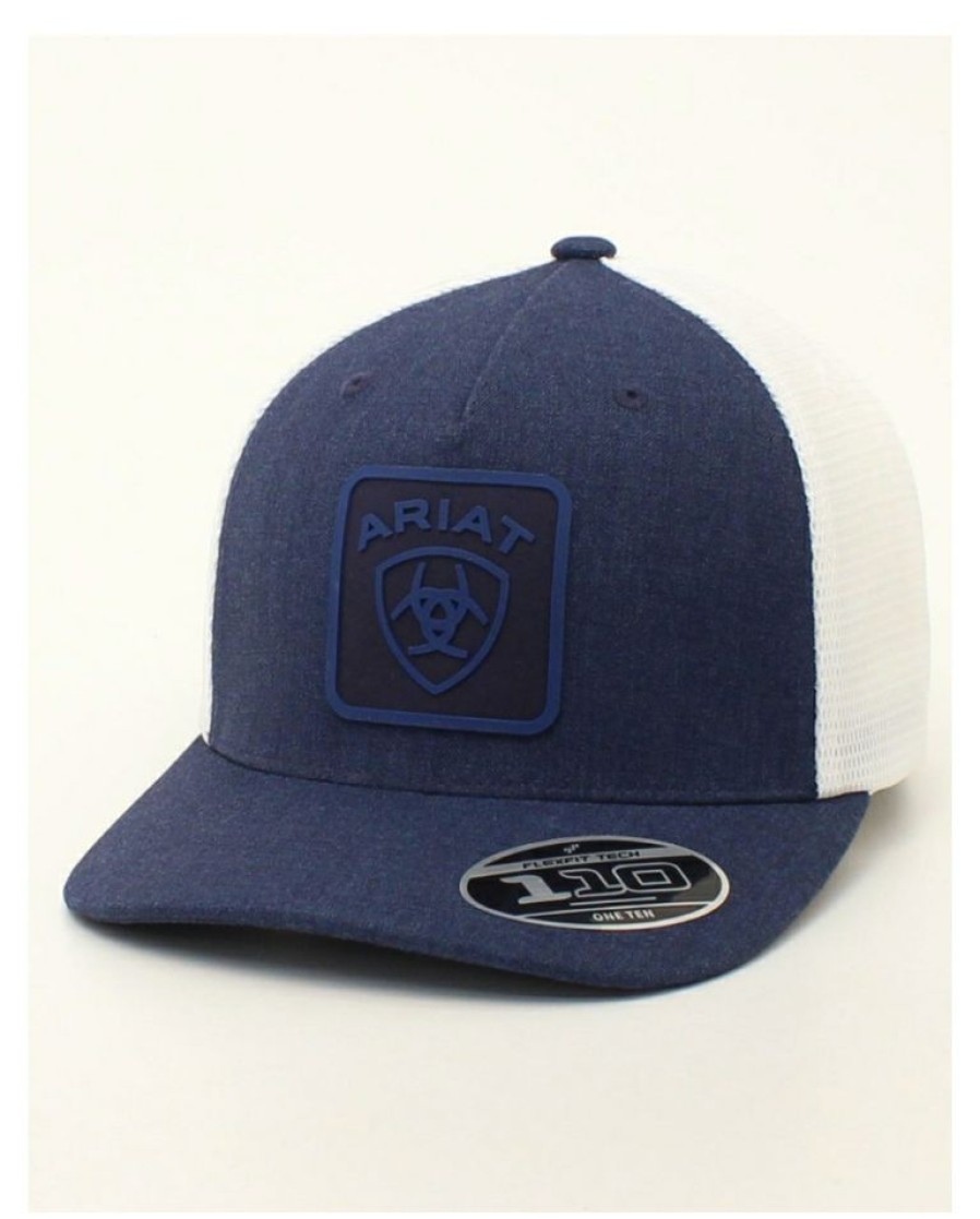 Mens Hats * | Online Store Ariat Men'S Logo Cap Snap Denim