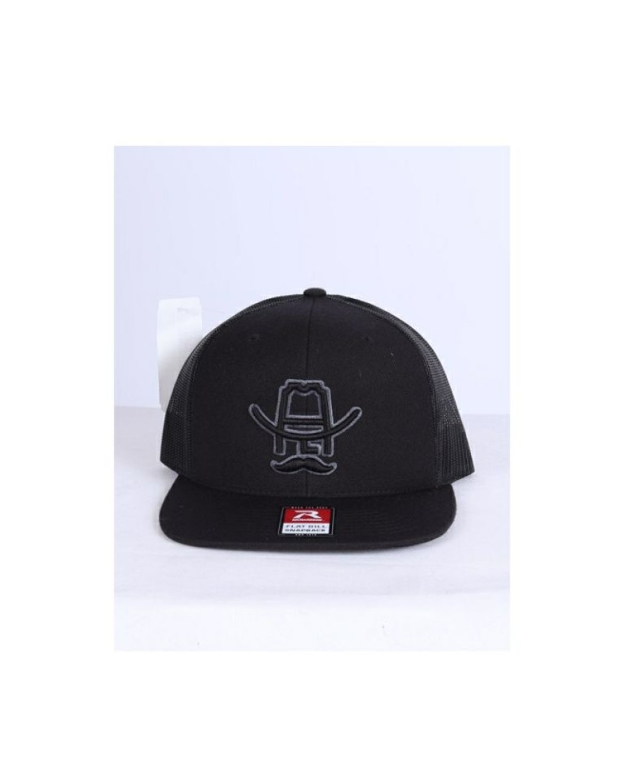 Mens Hats * | Premium Cowboy Cool Men'S Black Out Cap