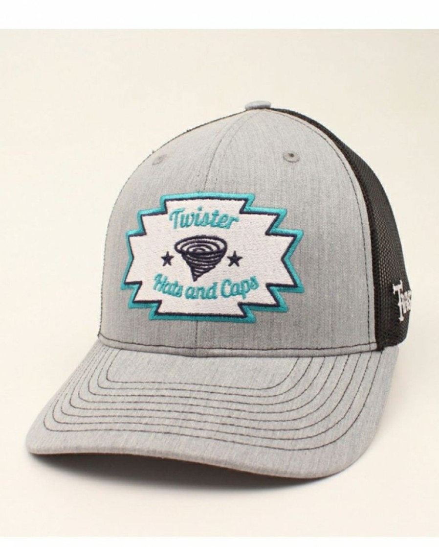 Mens Hats * | Free Delivery Twister Patch Logo Mesh Cap